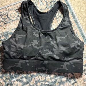 Fabletics Dark Camouflage Sports Bra